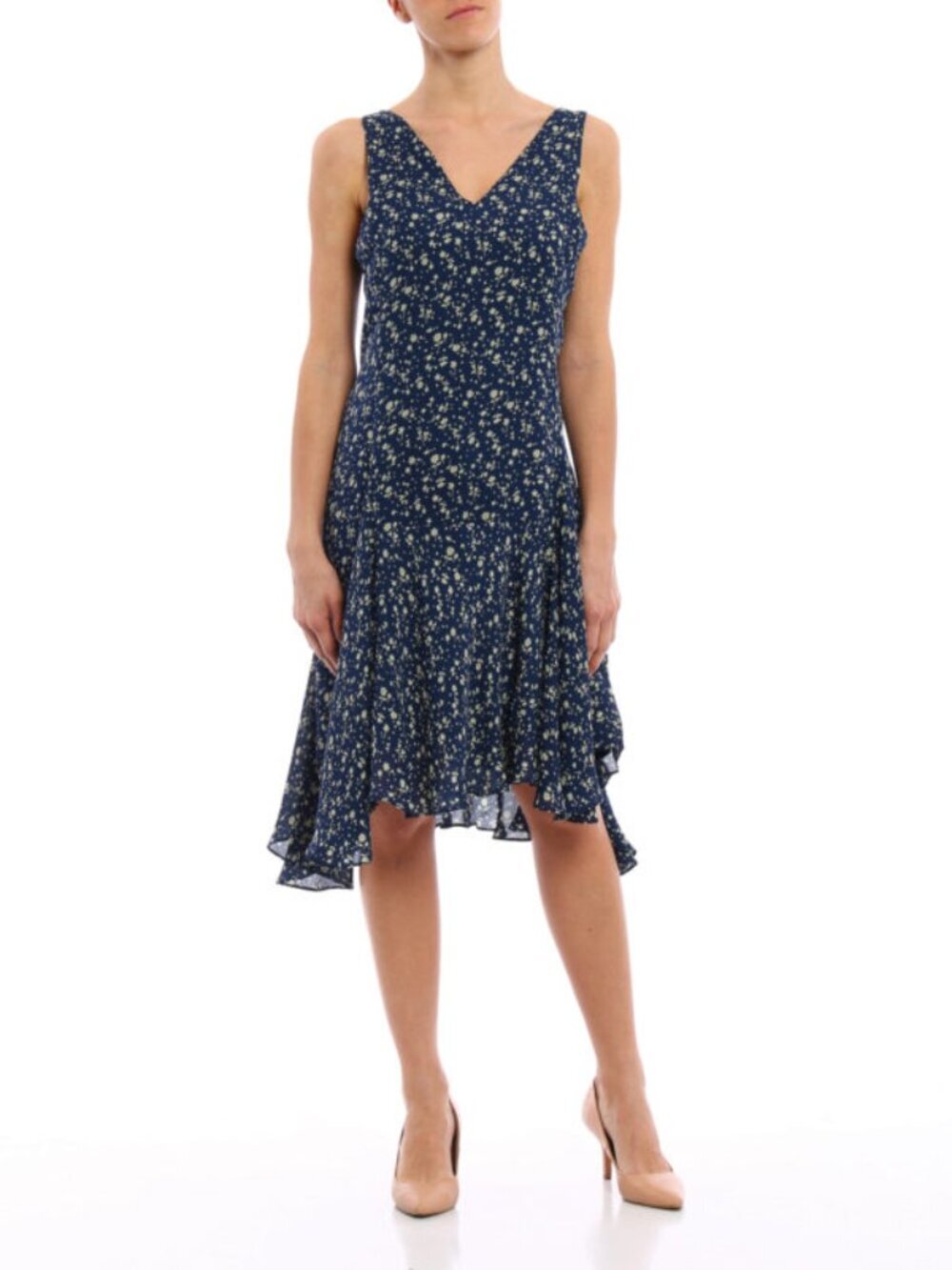 NWT Polo Ralph Lauren Georgette Floral Silk Sleeveless Dress 12